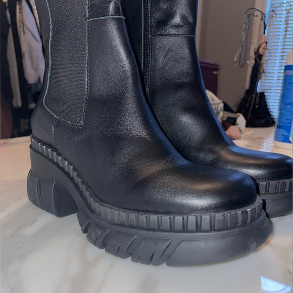 L’intervalle Raidon Black Leather Boots - Picture 4 of 7